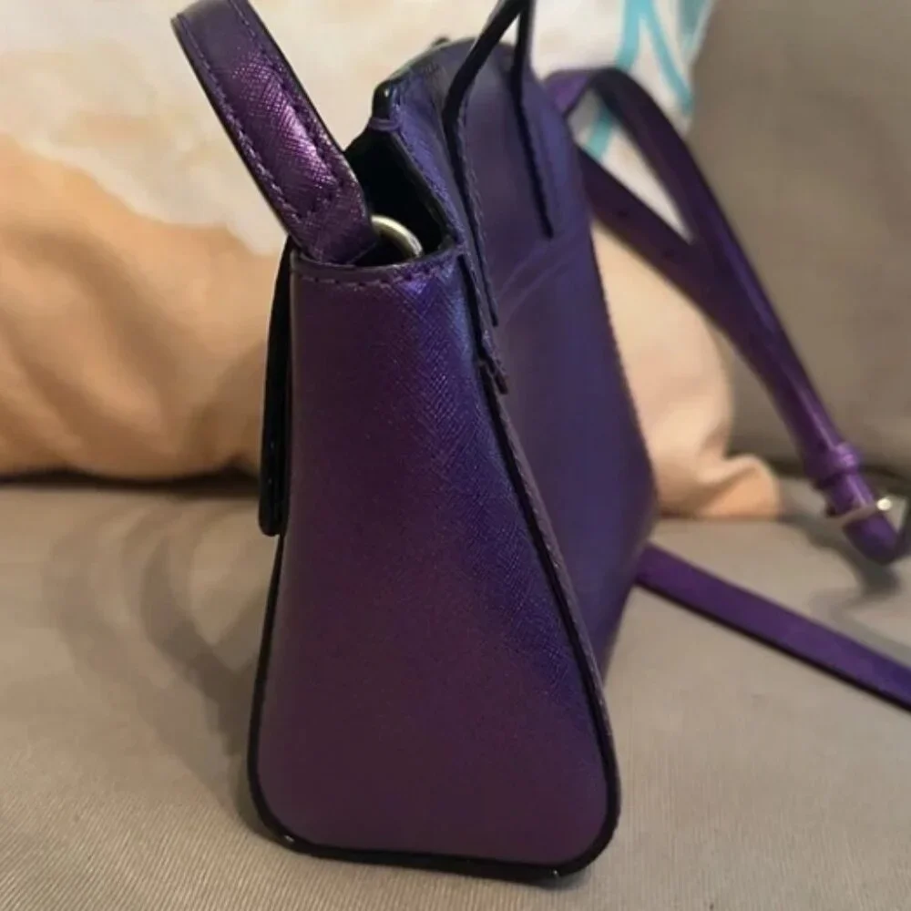 Kate Spade NY Metallic Purple Crossbody Purse